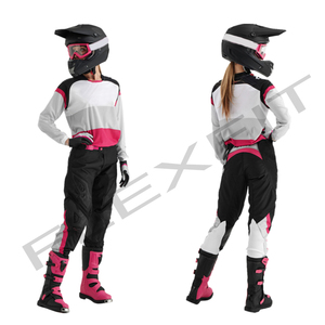 Traje de Motocross para Hombre, Manga Larga, Sublimado, Naranja, Blanco, Negro, Secado Rápido, Poliéster, Ropa de Carreras de Motocicleta, Talla Adulto - Product Image 2