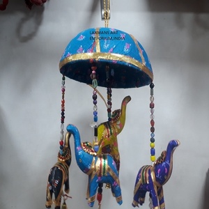 ศิลปะพื้นบ้านช้างแขวนสำหรับตกแต่ง Jaipuri - Product Image 1