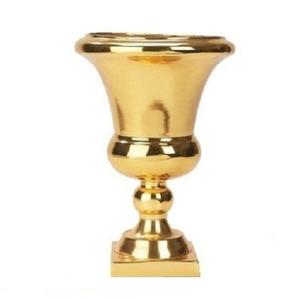 ชุดแจกันดอกไม้โลหะ2ชิ้นที่ออกแบบด้วยมือสีทองกระถางต้นไม้โลหะสุดหรู - Product Image 6