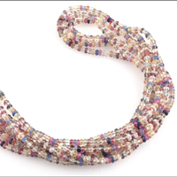 3mm 4mm 5mm Naturel Disco Sapphire Faceted Rondelle Gemstone Beads Strand pour la Fabrication de Bijoux De Grossiste at Best Price Shop