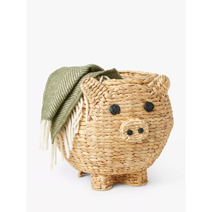 Top Selling Eco Friendly Natural Water Hyacinth Seagrass Animal Storage <b>Baskets</b>, Natural Pig Water Hyacinth Storage Boxes - Product Image 1