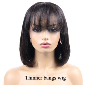 Berryshair วิกผมแท้บราซิลเลี่ยนวิกผมบ๊อบหน้าม้า8-16in เล็กไร้กาว - Product Image 2