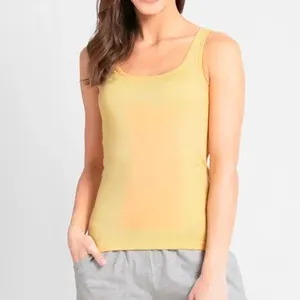 Toptan pamuk hızlı kuru nefes kumaş egzersiz Yoga streç özel sıska Fit Tank Top