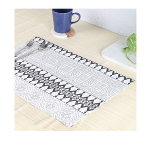 เสื่อปูโต๊ะผ้าฝ้ายถักกันหดสำหรับใช้ในอาหารเช้าสไตล์ตะวันตกผ้าคอตตอนออร์แกนิคขนาด13x19นิ้วกันหด100% - Product Image 4