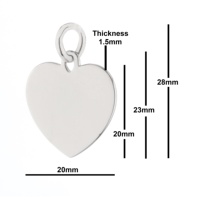 Bijoux en argent Pendentif Charm Plaqué Or Bijoux Plaine Amour Coeur Disque Pendentif Collier Gravure Argent Coeur Pendentifs Femmes