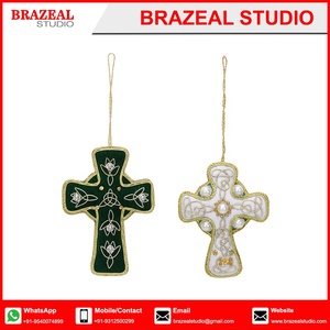 Décorations de Noël à la main Design Croix décoration de sapin de noël suspendus ornements - Product Image 6