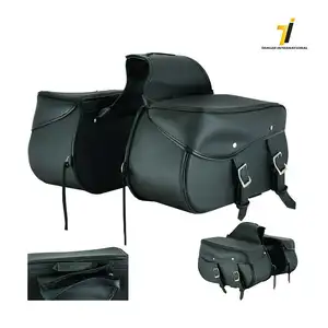 Мотоциклетные Сумки на седло, кожаный чехол для языков, мотоциклетные сумки черного цвета с 2 сторон