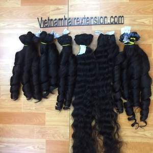 Extensiones de Cabello Humano Remy Virgen Rizado con Doble Trama y Ondas Profundas - Product Image 2