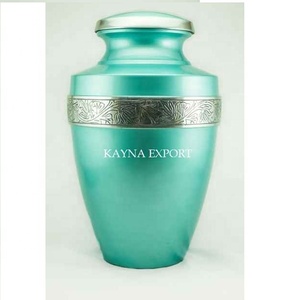 Dernière conception métal artisanat belle adulte marbre fini verre clair manteau urne cendres humaines urne disponible prix de gros - Product Image 3