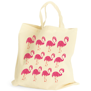 Bolso de mano con estampado de letras estilo nacional de algodón orgánico - Product Image 2