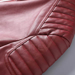 แจ็กเก็ตนักขี่จักรยานสำหรับผู้ชายเสื้อแจ็คเก็ตหนังแท้แท้ใส่ลำลองสำหรับนักขี่หนังแกะสำหรับนักขี่ - Product Image 4