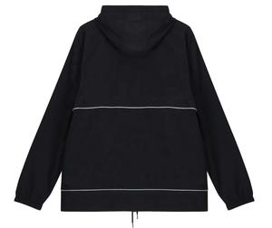 Chaqueta Cortavientos Personalizada para Hombre con Ribete Reflectante, Capucha Ajustable, Nylon Transpirable e Impermeable, Chaqueta de Talla Grande - Product Image 2