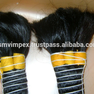 100% pelos crudos calidad sin procesar no proceso químico Natural Remy indio a granel cabello humano virgen de La India - Product Image 3