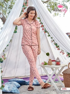 Pyjama pour femmes en coton, style 2021, deux pièces, vêtements de nuit pour adultes - Product Image 3