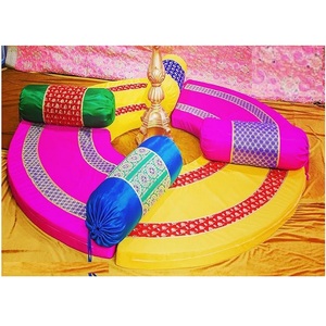 Beautiful Mehndi <b>Seating</b> <b>Floor</b> Mattress & <b>Cushion</b> Colorful Mattress and <b>Cushions</b> for Mehndi NIght Mehndi Stage <b>Cushions</b> USA - Product Image 1