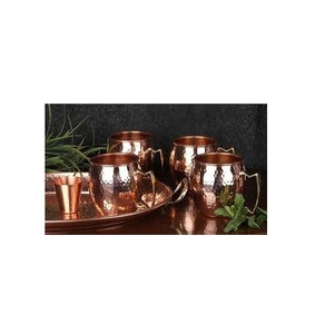 Meilleure qualité 1L cuivre massif Moscow Mule Mug Food Safe martelé Design pour Mules Café et Bière Eco-Friendly Wedding Occasion - Product Image 5