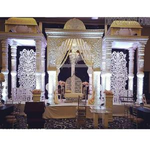 ชุดแมนดา็ปสีขาวสไตล์โมร็อกโกชุดรูปแบบอาหรับชุดรูปแบบสีขาวตกแต่ง mandap แต่งงานสไตล์โมร็อกโกไฟเบอร์สไตล์โมร็อกโก - Product Image 1