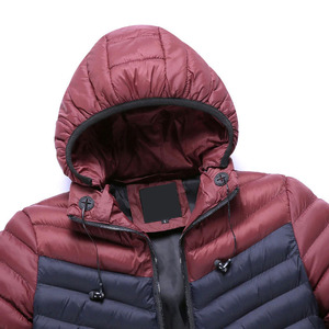 Parkas d'hiver ultralégers et décontractés doublés de coton pour hommes, vestes à capuche et col montant avec service OEM, épaisseur fine - Product Image 6