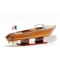 Bateau RC Riva Aquarama 89cm, modèle nautique en bois peint, prêt à l'emploi avec support de présentation, décoration d'intérieur, cadeau de vacances