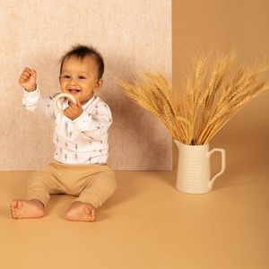 Custom Designed 100% Organic Cotton Baby Bodysuit GOTS Certified Long Sleeve Romper With High Quality Bamboo Fabric for Babies - Product Image 3