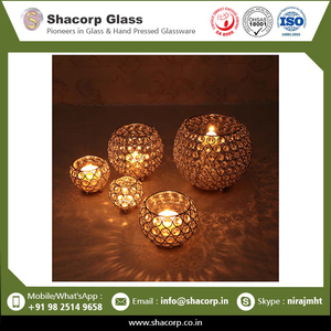 Bol décoratif en cristal avec décoration de mariage, bougie cadeau avec Design de couronne de luxe, acheter à 5% sans prix sur commande en vrac - Product Image 6