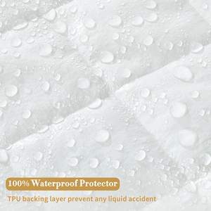 غطاء مرتبة مبطن كامل، واقي مرتبة مضاد للماء، جيب عميق مرن يناسب حتى 21 بوصة، ناعم وقابل للتنفس - Product Image 4