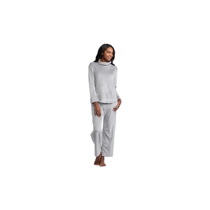 2021 Now Trending Premium Winter Women's Funnel High Neck <b>Lounge</b> Style Comfort 2 Piece <b>Set</b> Velour Pullover Sweatsuits For Womens - Product Image 2
