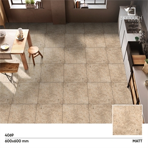 Carreau de porcelaine mate en céramique tendre ivoire pour intérieur de salon design moderne 60x60 Décoration intérieure de l'Inde pour mur intérieur - Product Image 2