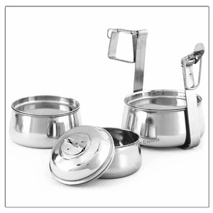 Fiambrera cónica de acero inoxidable, fiambrera de pirámide Tiffin - Product Image 2