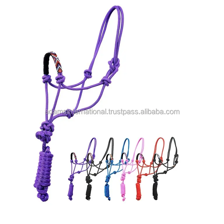 Benda coesiva elastica per cavalli prodotti equestri Halter con una corda di piombo con perline del più alto pacchetto di colori materiale facile