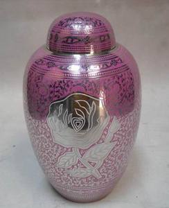 Urnes funéraires métalliques à motif floral, design sculpté, qualité luxueuse et haut de gamme, urne pour cendres d'adultes pour la décoration de la maison - Product Image 4