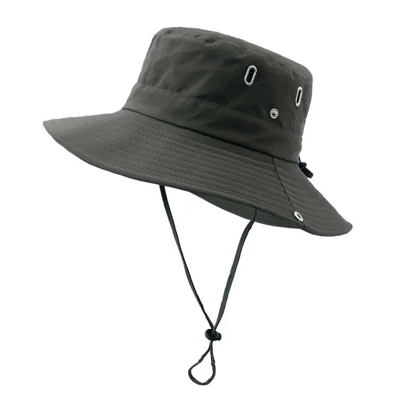 Topi Bucket Tahan Air Pria Wanita, Topi Boonie Musim Panas, Perlindungan UV Luar Ruangan Tepi Lebar, Berburu, Mendaki Gunung, Memancing, Topi Matahari