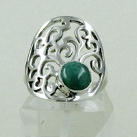 Anillo de Plata de Ley 925 con Árbol de la Vida y Piedra Preciosa de Malaquita, Estilo Clásico para Bodas, Fiestas y Aniversarios, de la India