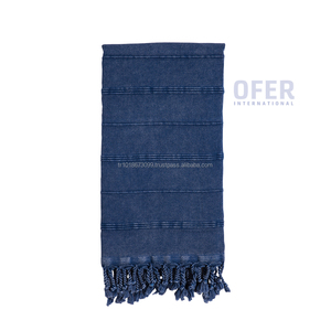 Stonewash ผ้าเช็ดตัว peshtemal Grey 40X70 "100x180cm, ผ้าเช็ดตัวนุ่มพิเศษแบบใช้ครั้งเดียว - Product Image 5