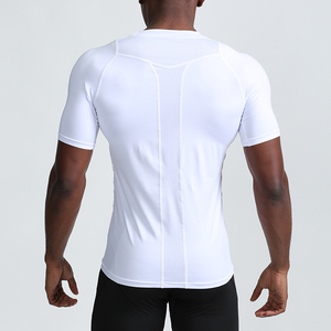 Camiseta de manga corta ajustada para hombre, ropa deportiva transpirable de secado rápido, con estampado personalizado, para correr y entrenar - Product Image 2