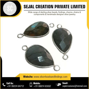 Connecteurs de pierres précieuses de lunette en argent sterling de haute qualité Nouveau design Résultats de bijoux et composants Prix d'usine en gros - Product Image 2