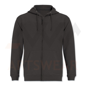 Sweat à capuche zippé en molleton de coton pour homme, hiver, écologique, imperméable, logo personnalisé, vêtements de sport unisexe, prix de gros - Product Image 4