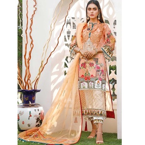 Traje Salwar Kameez de Algodón para Mujer, Colección Eid para Bodas y Fiestas, Diseño Pakistaní Indio, Modelo 1104, Diseño Moderno - Product Image 1