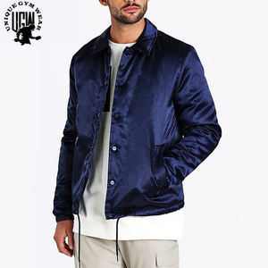 <b>Lightweight</b> <b>Men's</b> Custom Made High Quality 100% Polyester Breathable Waterproof Windproof <b>Casual</b> Flight Satin <b>Jackets</b> Wholesale - Product Image 3