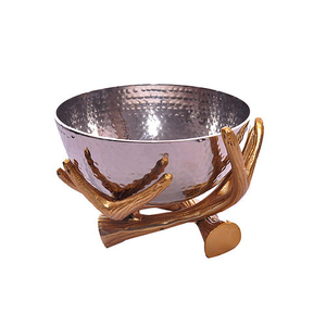 Aluminium Bowl Round Dish Tray <b>Twigs</b> Antler - Product Image 1