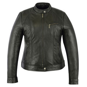 2025 Vintage matelassé rue cuir femmes veste noir à manches longues PU femme manteaux fermeture éclair poche pour moto dame vêtements d'extérieur - Product Image 2