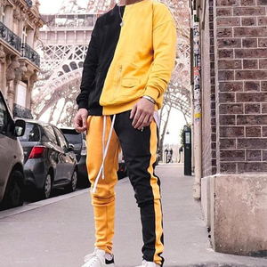 Customised Panel Black white slim fit <b>men</b> clothing <b>track</b> suits jogging custom jogger sets <b>for</b> <b>men</b> gym clothing <b>jacket</b> - Product Image 6