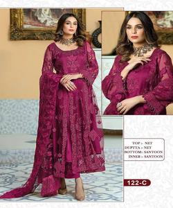 Salwar Kameez de créateur à prix bas, dernière collection, tenue de soirée, vente en gros pour femmes, 3 pièces, coton pakistanais, broderie Surat - Product Image 6