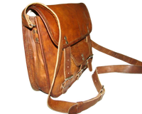 Tas Selempang Kulit Asli Minimalis Berkualitas Tahan Lama dengan Rantai dan Tali yang Dapat Disesuaikan, Ringan untuk Perjalanan & Belanja