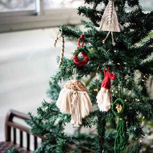 Decoración de macramé para árbol de Navidad, adornos de macramé colgantes de estilo bohemio para árbol de Navidad, novedad - Product Image 6