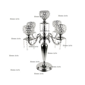 Silver Color Aluminium Candle Holder Greatest Quality 3 Arm Centerpieces <b>Candelabra</b> From Manufacturer In Home Arts - Product Image 2