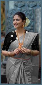 Vêtements ethniques indiens Vêtements de fête de mariage de luxe Designer de mode Saree en soie pure Banarasi avec tissage Travail Bordure Blouse pour femmes - Product Image 6