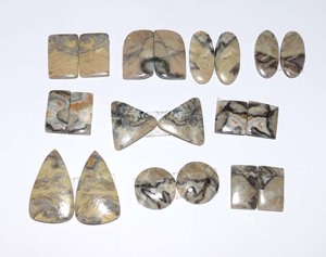 หินแจสเปอร์ Cabochon แบบธรรมชาติสำหรับทำเครื่องประดับ,พลอยคู่ฟรีไซส์สำหรับทำเครื่องประดับ DIY - Product Image 3