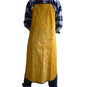 Genuine Cow Suede <b>Leather</b> BBQ Bib <b>Apron</b> Sleeveless Classification Welding <b>Apron</b> - Product Image 5
