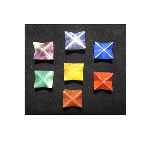 7 Chakra Orgone Stone Reiki <b>Sets</b> Healing Heart Shape Palm Pocket Chakra Stone <b>Sets</b> Balancing Engraved <b>Crystal</b> Polished - Product Image 4